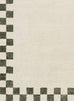 Keava Green Checkered Border Washable Rug