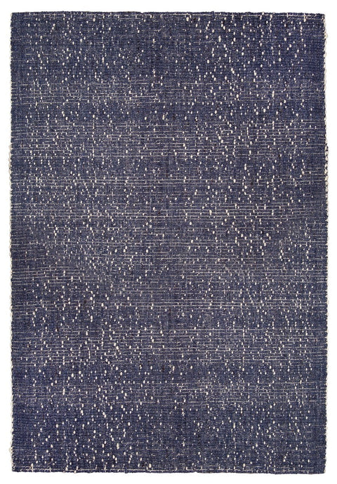 Kendra Navy Blue and Ivory Wool Rug