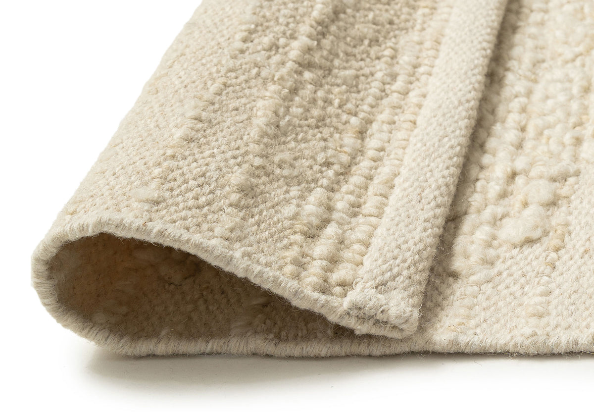 Khavia Bordered White Rug