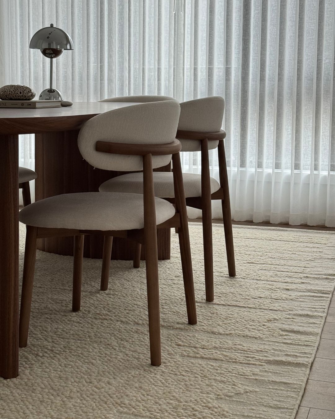 Khavia Bordered White Rug