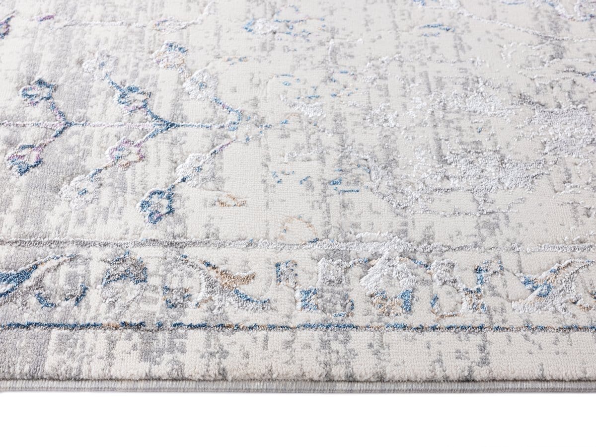 Kimora Cream And Grey Lustrous Transitional Rug