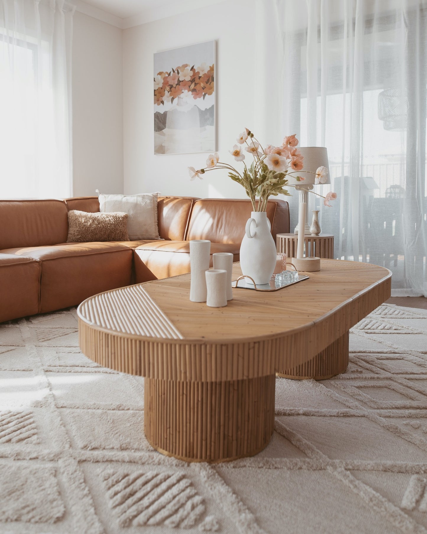 Kira Diamond Detail Textured Rug