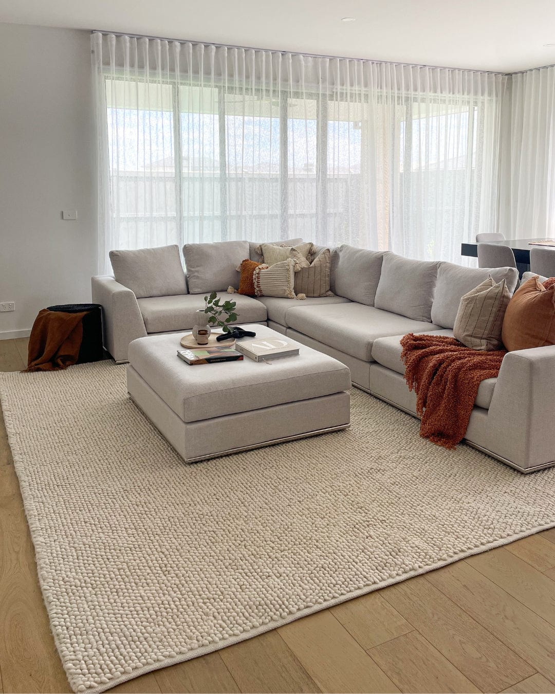 Kirsi Ivory Looped Indoor Outdoor P.E.T Rug