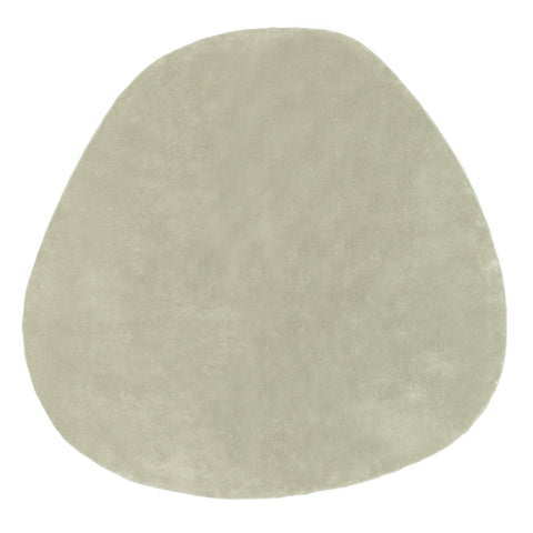 Kisa Green Irregular Round Washable Rug