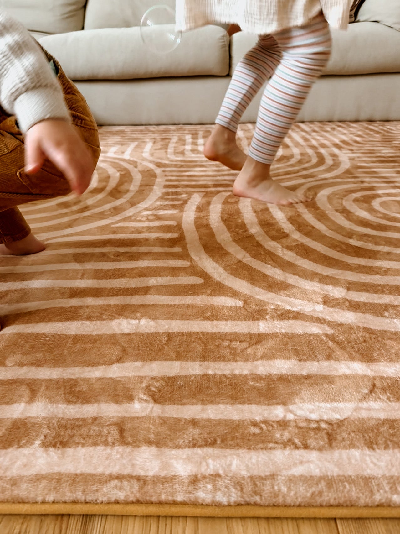 Koru Brown Abstract Rollie Pollie Playmat