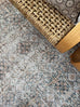 Krisna Brown and Blue Traditional Distressed Washable Rug