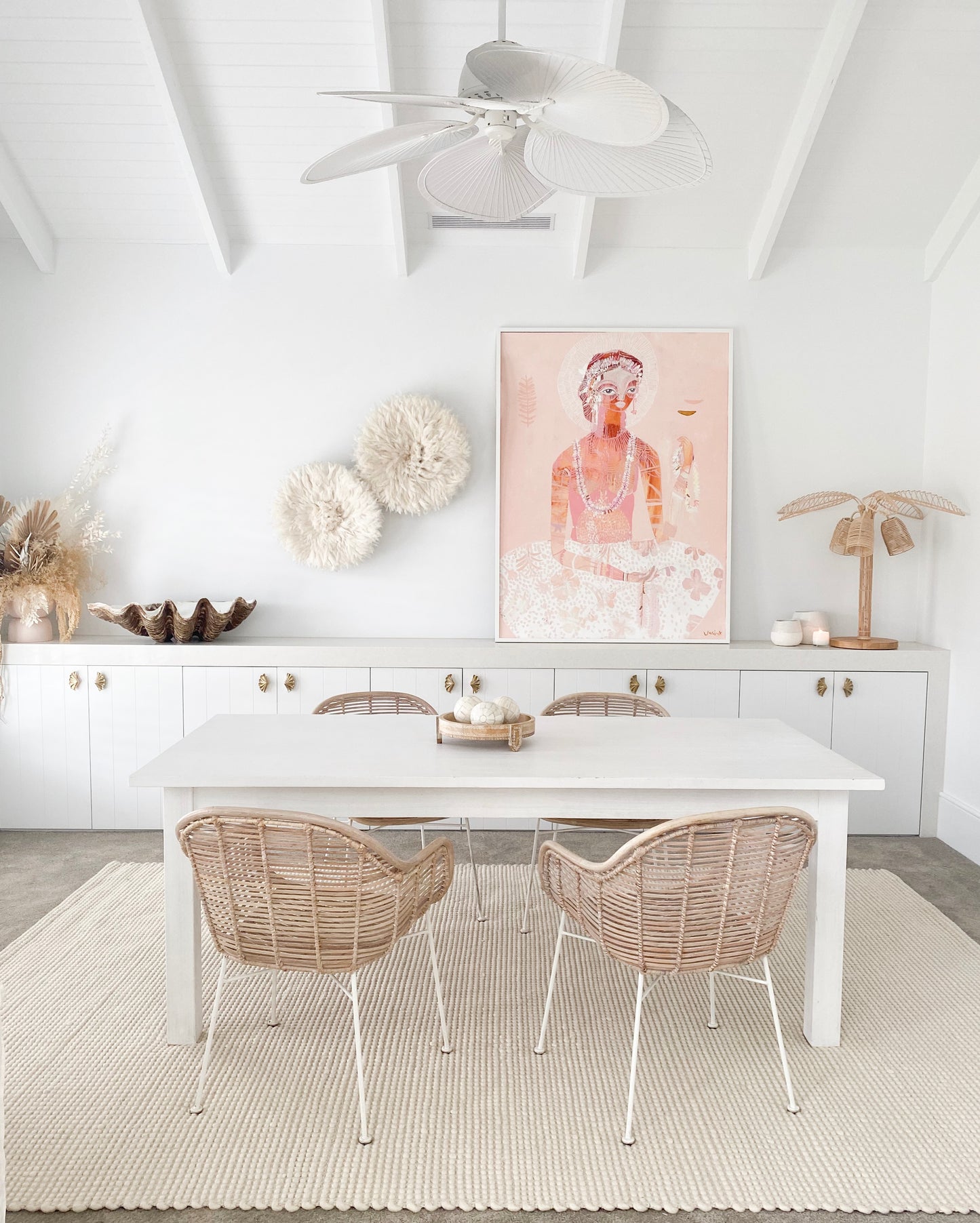 Larvic Ivory Chunky Wool Rug