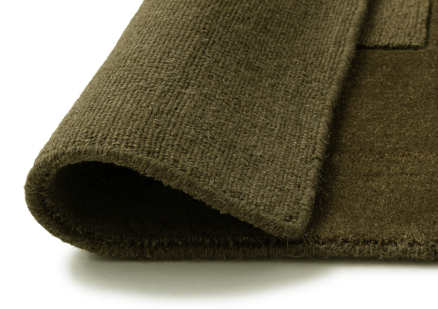 Leighton Olive Handloom Geometric Wool Rug