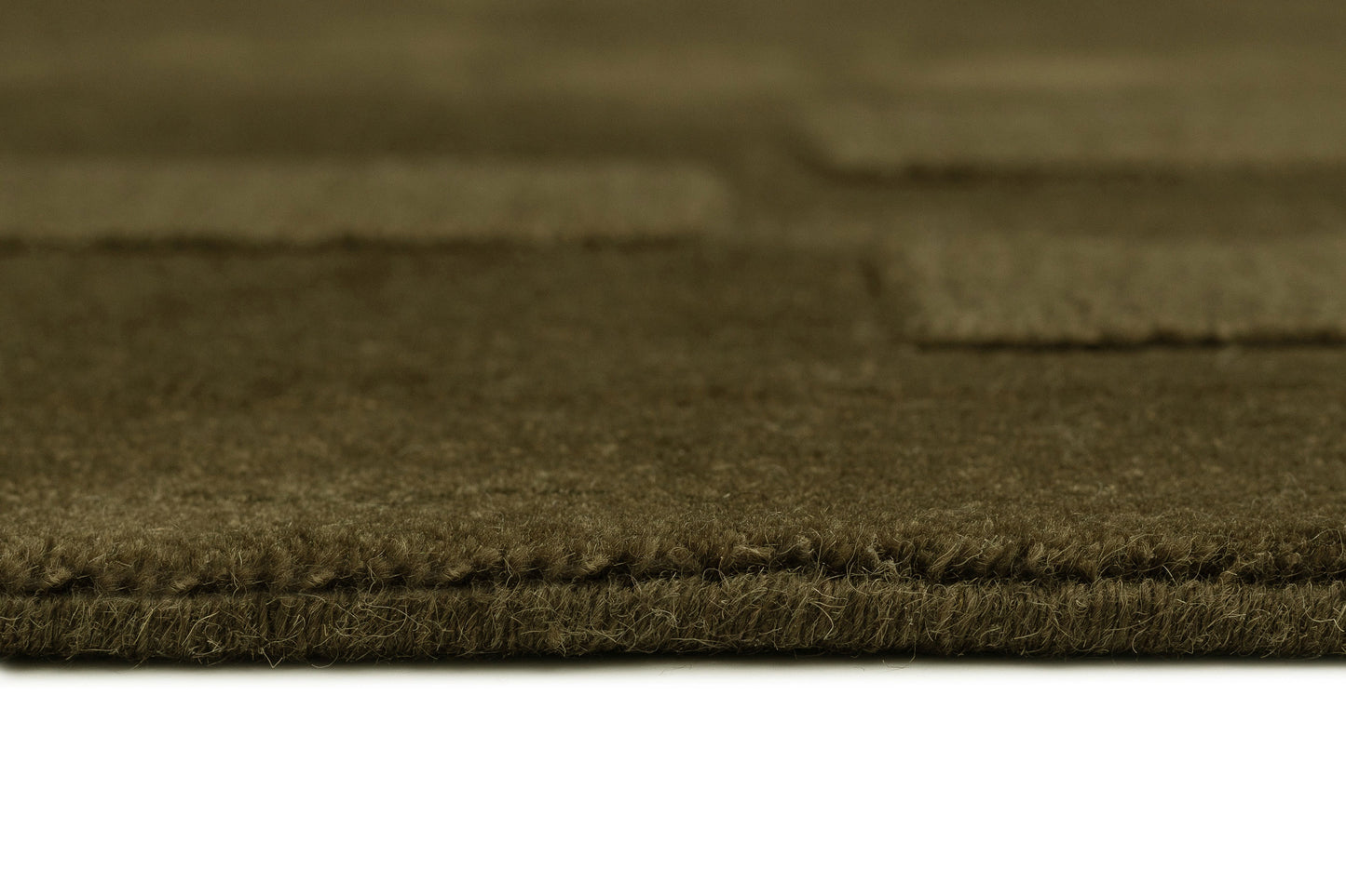 Leighton Olive Handloom Geometric Wool Rug