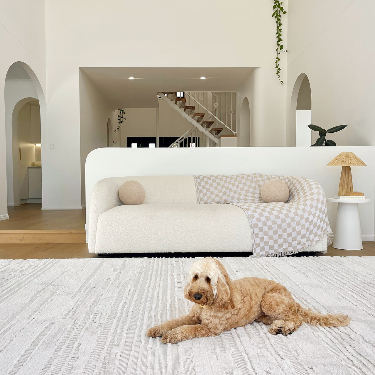 Leilani Ivory Cream Textured Rug