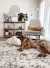 Liliana Cream And Brown Traditional Distressed Floral Rug*NO RETURNS UNLESS FAULTY