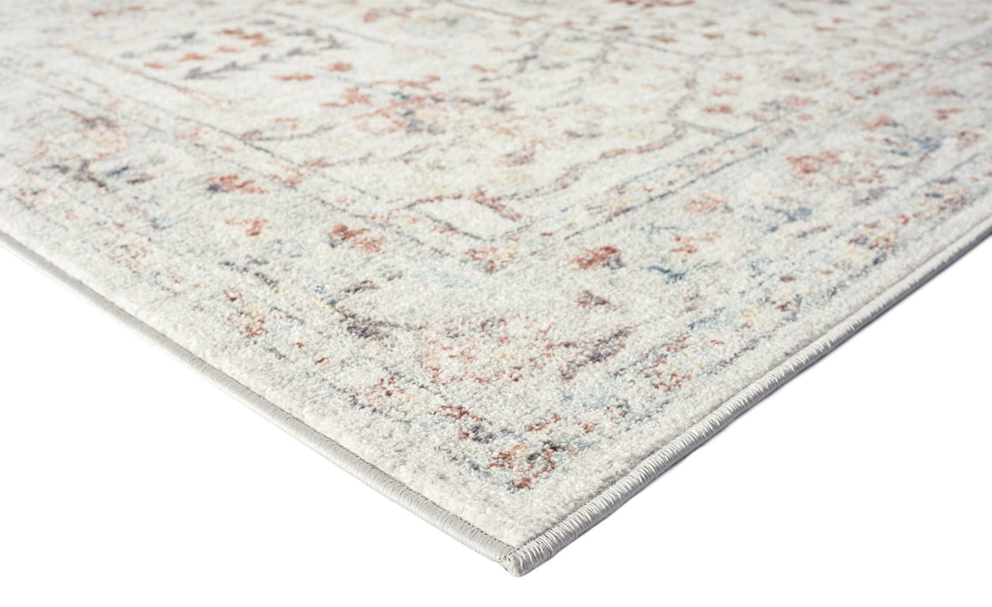 Livvie Blue and Orange Multi-Colour Distressed Rug