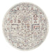 Livvie Blue and Orange Multi-Colour Distressed Round Rug