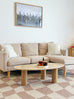 Logan Beige and Ivory Abstract Checkered Washable Rug