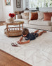 Luca Grey Cream Geometric Washable Rug