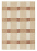 Lucca Beige Ivory and Terracotta Checkered Indoor Outdoor Ru