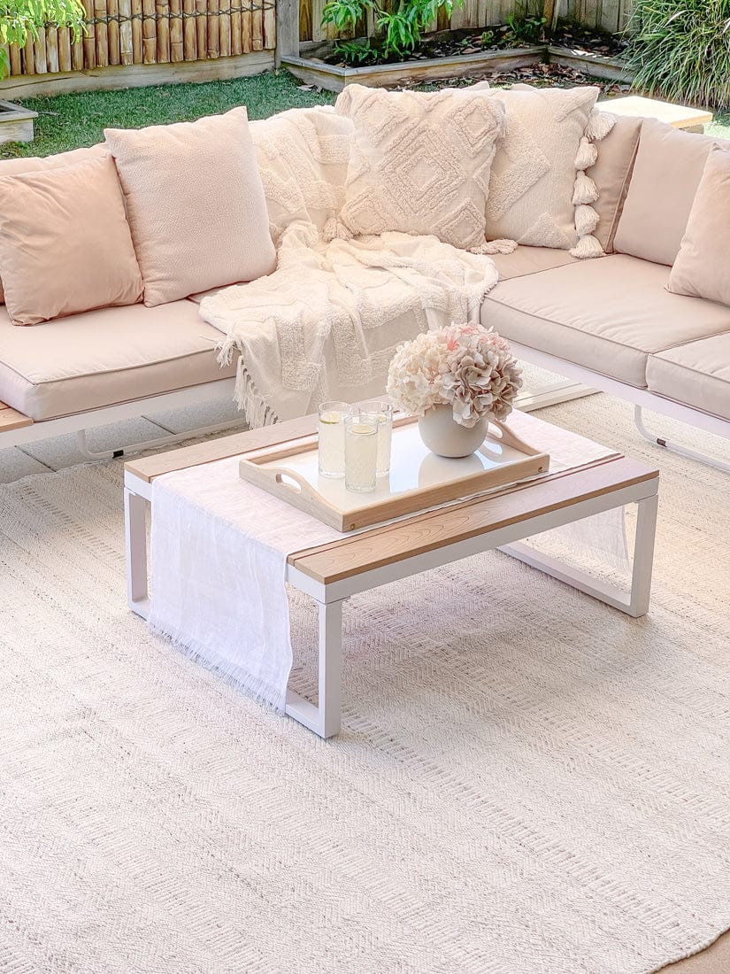 Lucinda Cream and Beige Indoor Outdoor P.E.T Rug