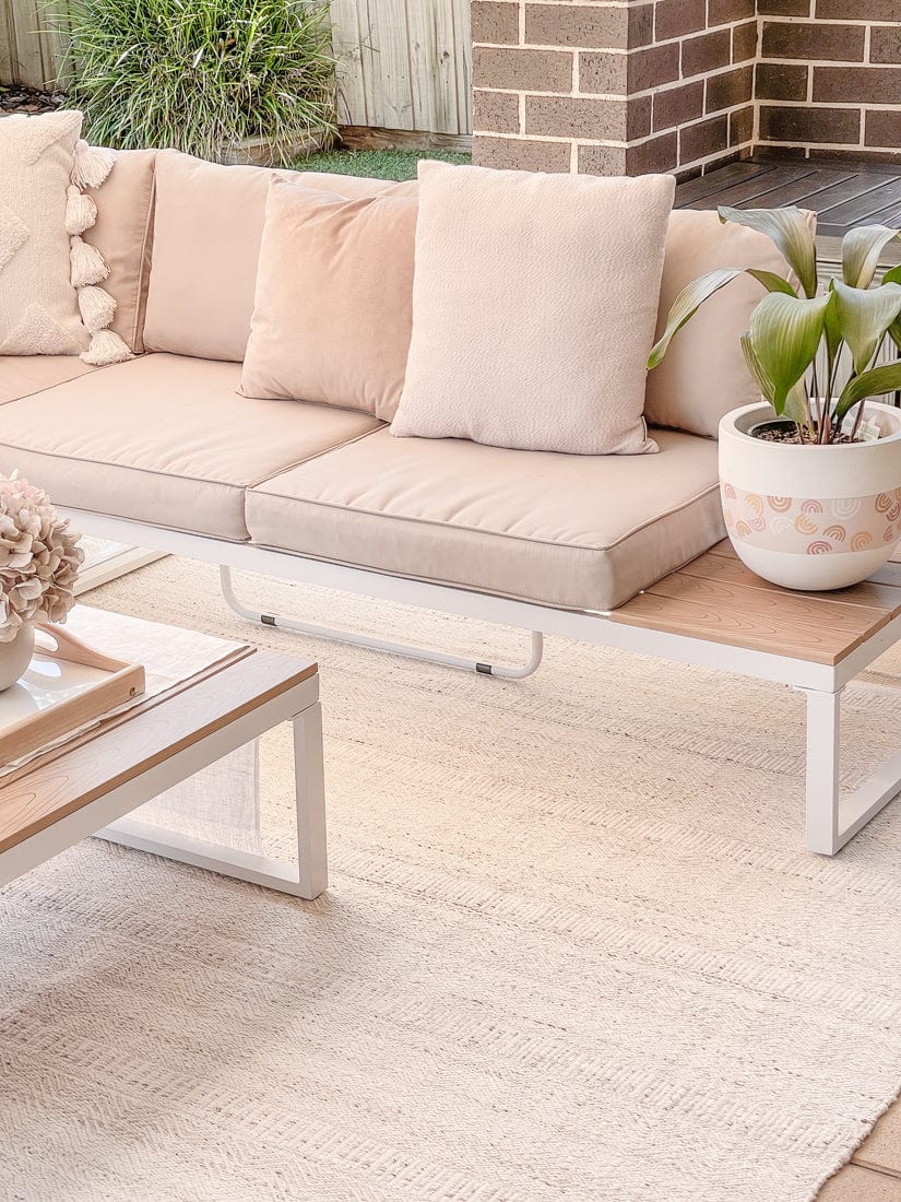 Lucinda Cream and Beige Indoor Outdoor P.E.T Rug