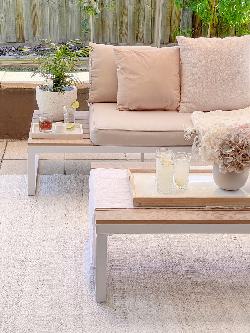 Lucinda Cream and Beige Indoor Outdoor P.E.T Rug