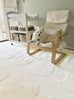 Lucy Beige Cream Half-Moon Pattern Rug