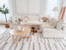 Luiza Ivory and Beige Abstract Striped Rug