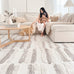 Luiza Ivory and Beige Abstract Striped Rug