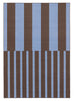 Luz Deep Cocoa and Vivid Blue Striped Indoor Outdoor Rug