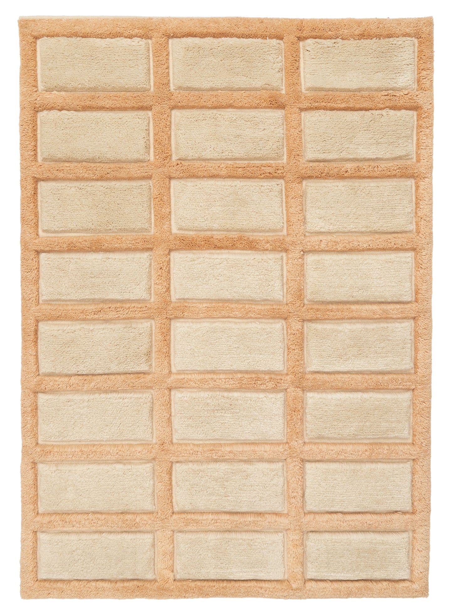 Lydia Peach High-Low Shag Wool Rug