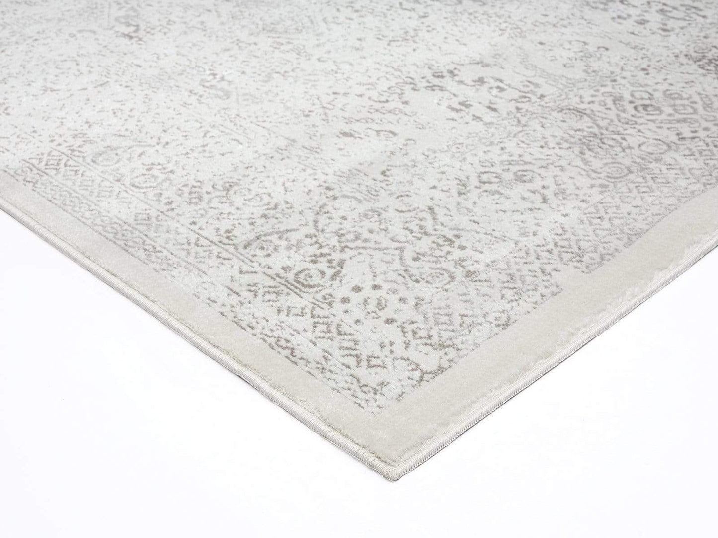 Madison Ivory And Grey Traditional Distressed Rug