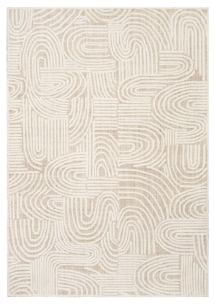 Maisie Cream and Ivory Textured Tribal Rug *NO RETURNS UNLESS FAULTY