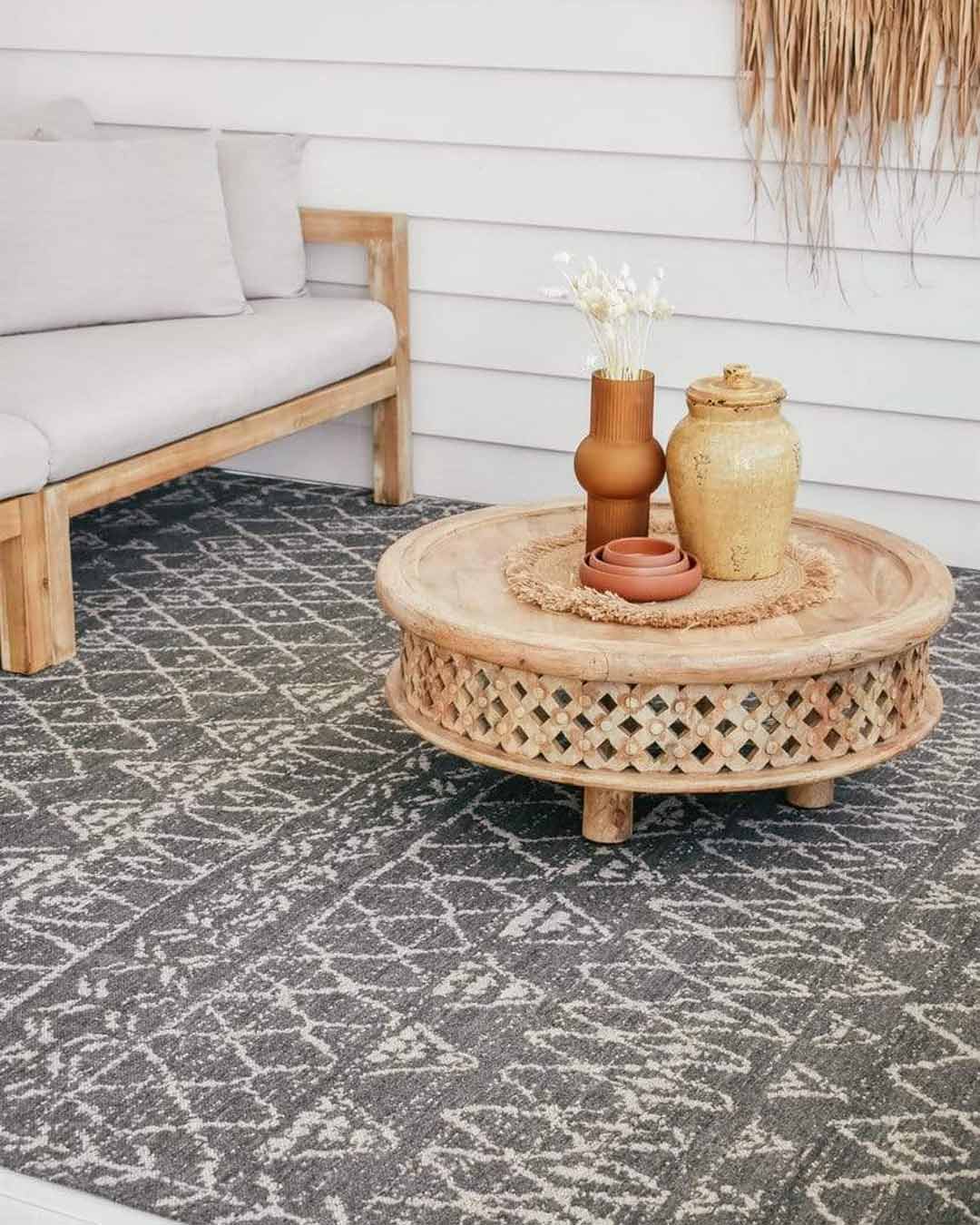 Malaika Charcoal Tribal Rug