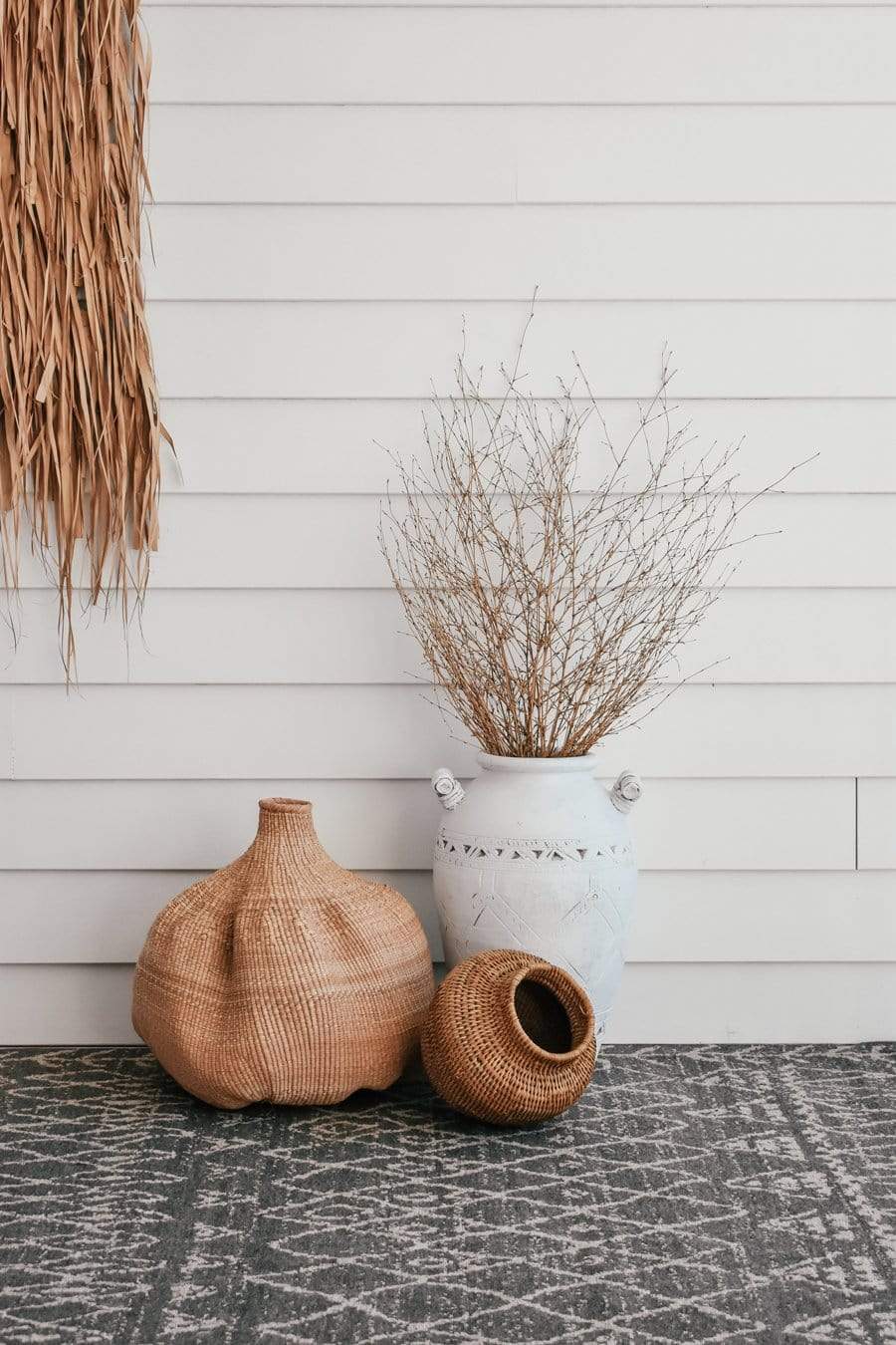 Malaika Charcoal Tribal Rug
