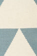 Malmo Blue Geometric Flatweave Wool Rug *NO RETURNS UNLESS FAULTY