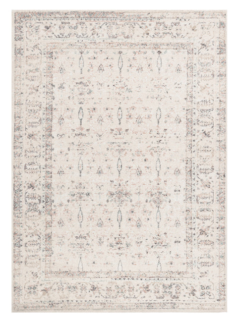 Maplewood Cream and Pink Traditional Rug