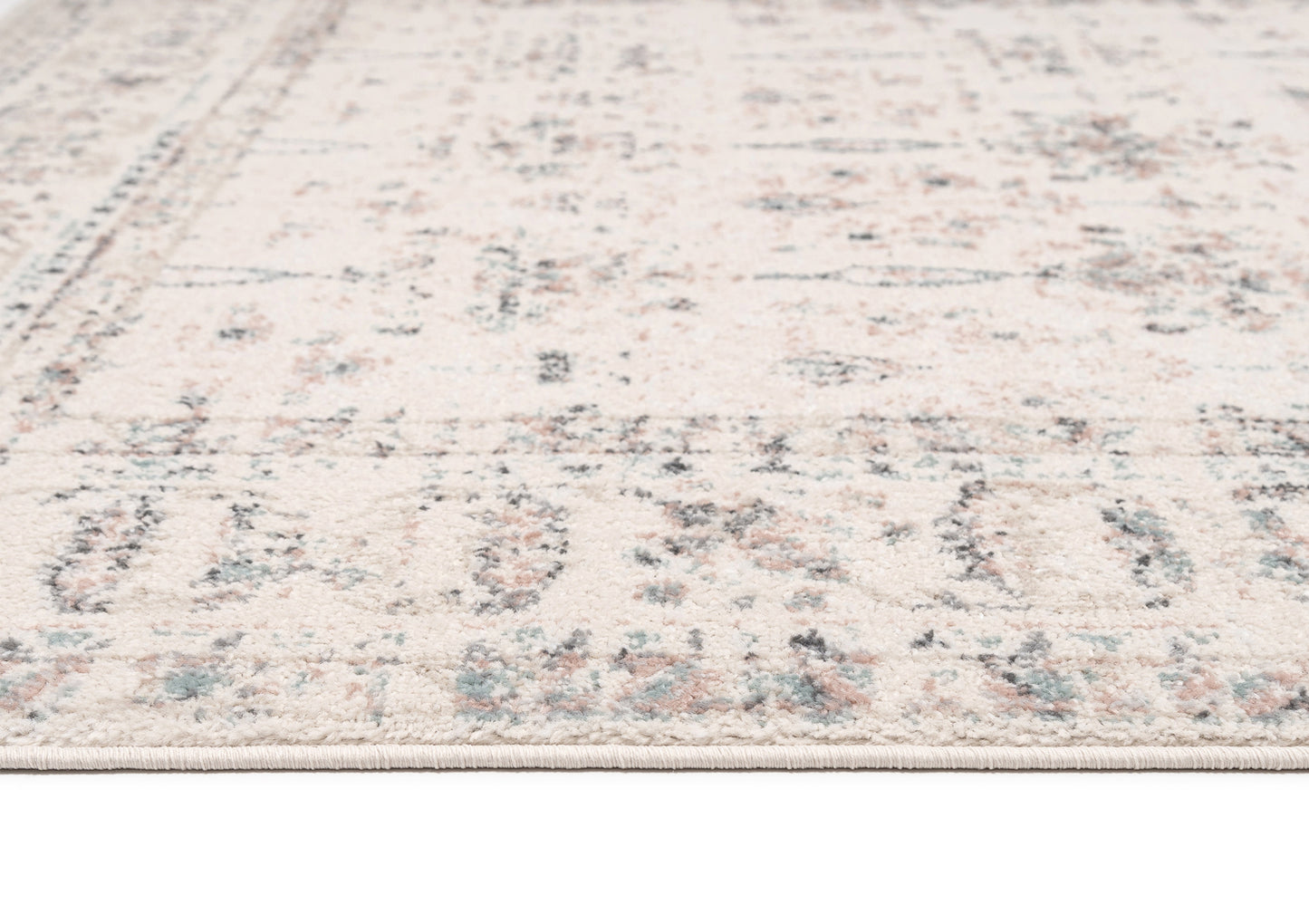 Maplewood Cream and Pink Traditional Rug