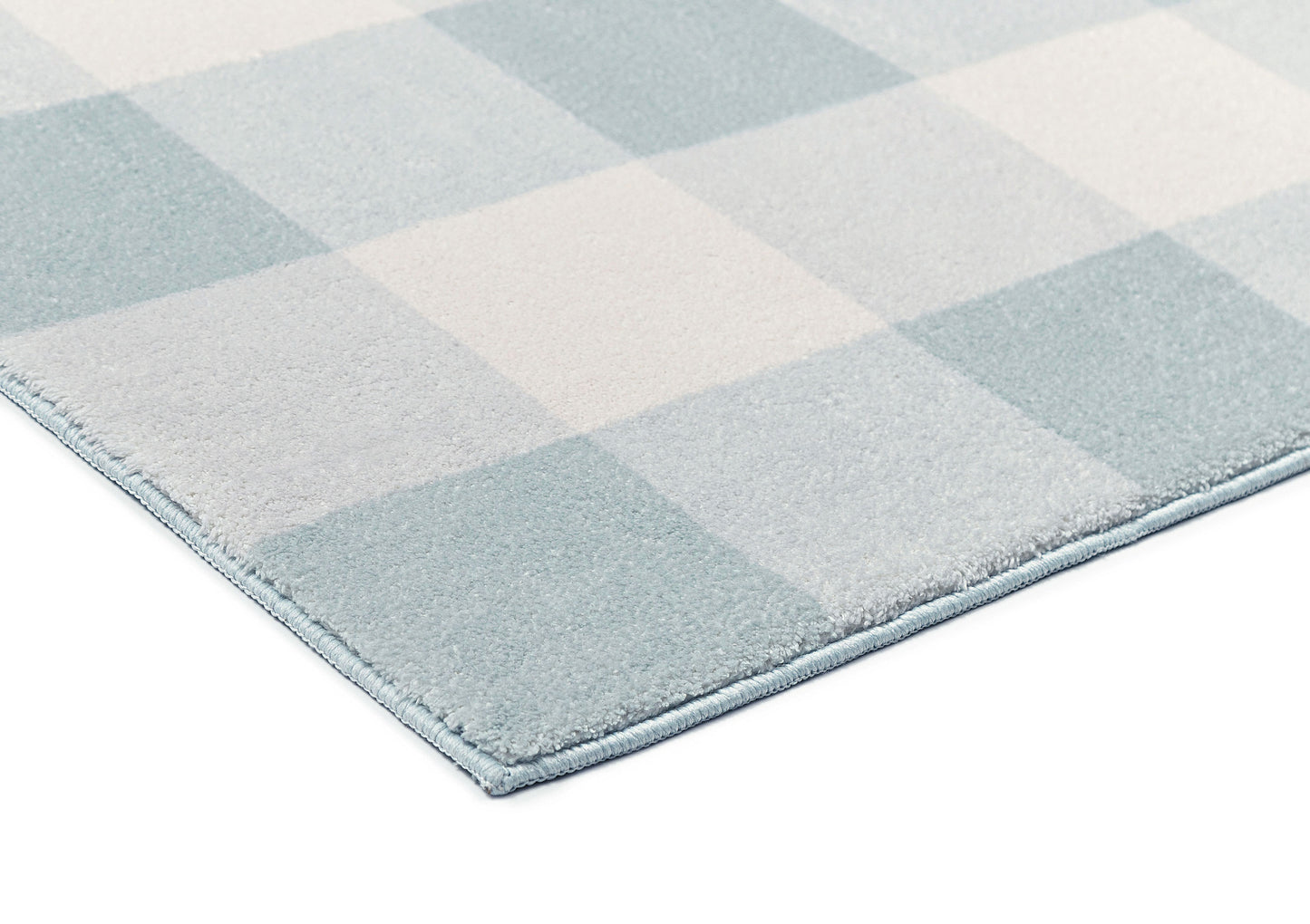 Marcia Seafoam Gingham Washable Rug
