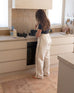 Mariana Cream and Peach Medallion Washable Runner Rug