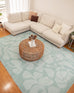 Marion Blue Botanical Washable Rug