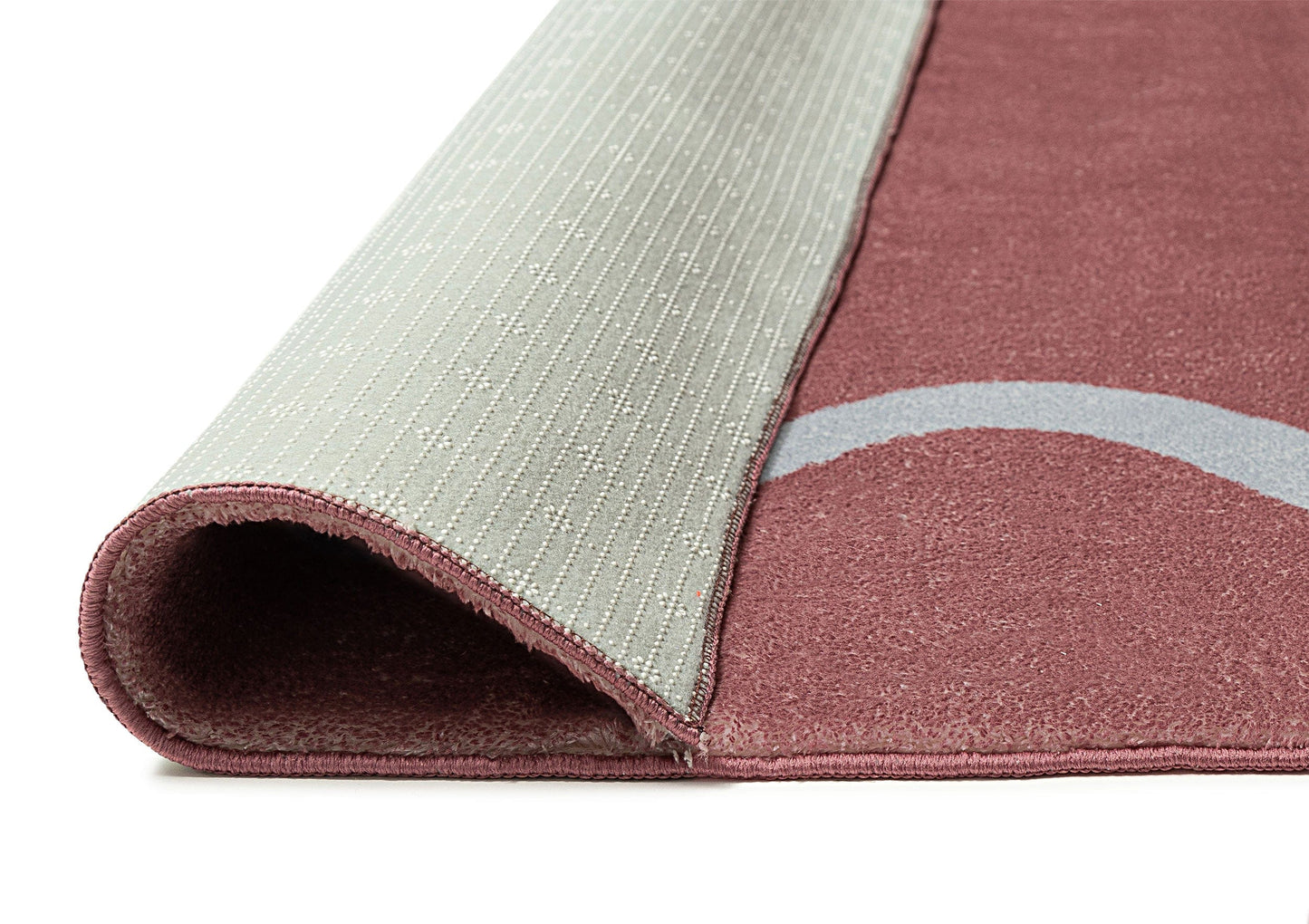 Maud Purple and Blue Wiggle Bordered Washable Rug
