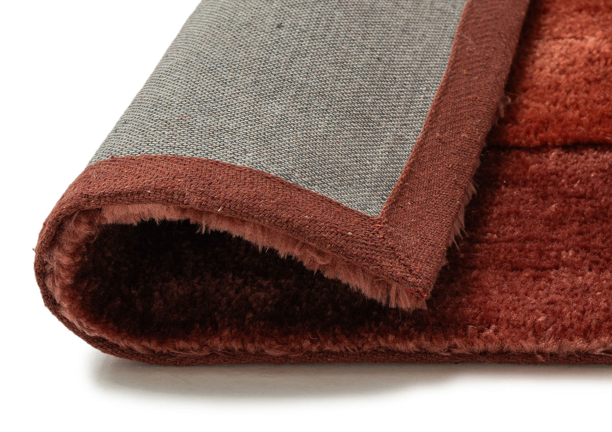 Melina Baked Clay Bordered Shag Rug