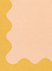 Melody Pink and Yellow Wiggle Bordered Washable Rug