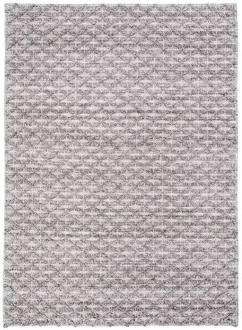 Mia Grey Lattice Wool Rug *NO RETURNS UNLESS FAULTY