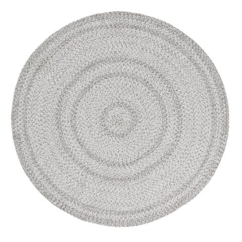 Mika Grey Braided Flatweave Indoor Outdoor Round Rug *NO RETURNS UNLESS FAULTY