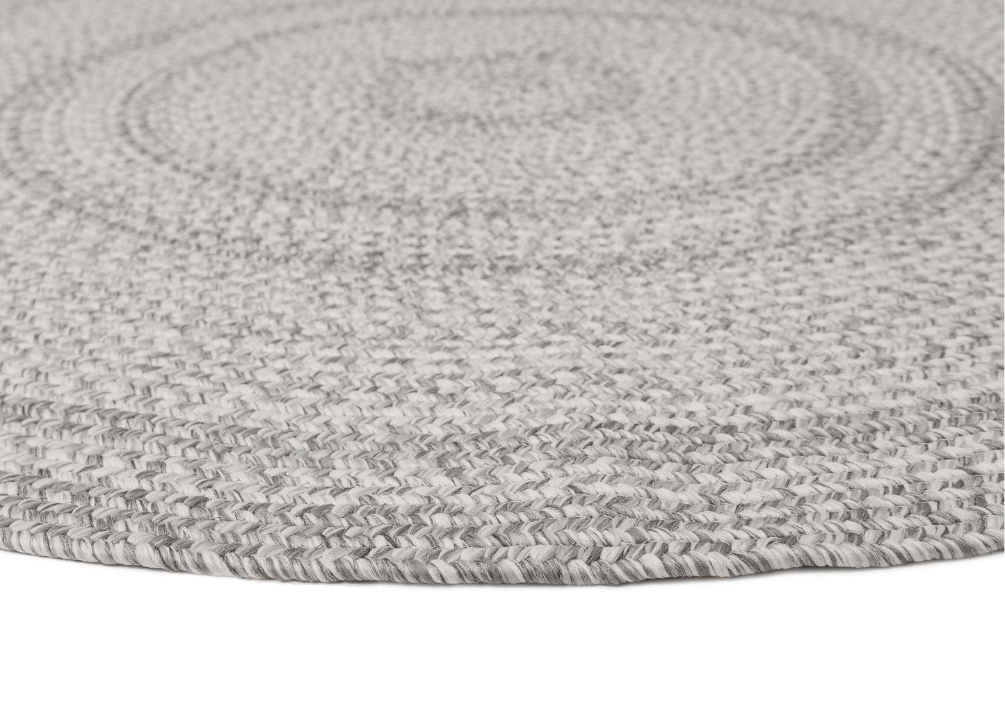 Mika Grey Braided Flatweave Indoor Outdoor Round Rug *NO RETURNS UNLESS FAULTY