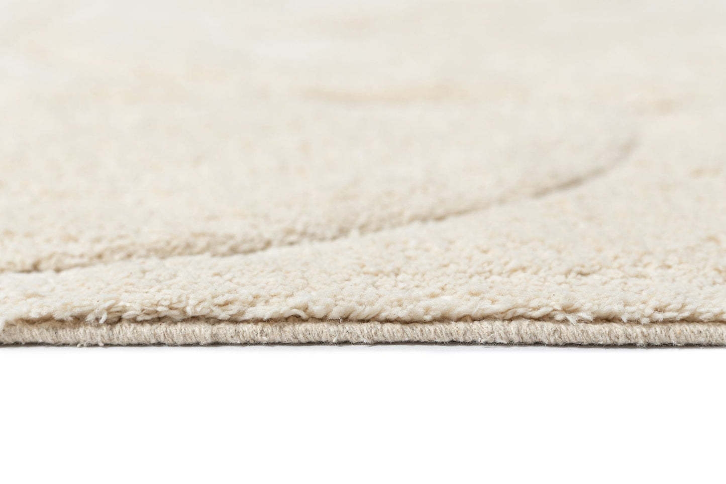 Mikaela Cream Beige Abstract Cotton Washable Rug