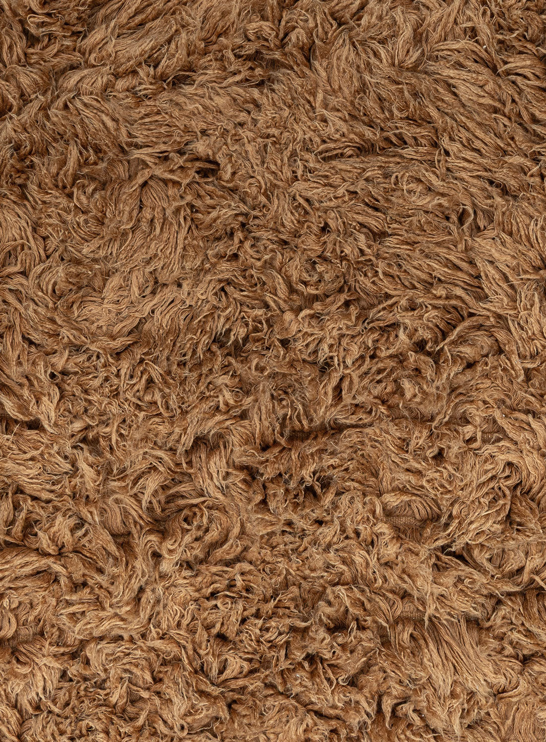Minerva Mocha Deep Pile Wool Shag Rug