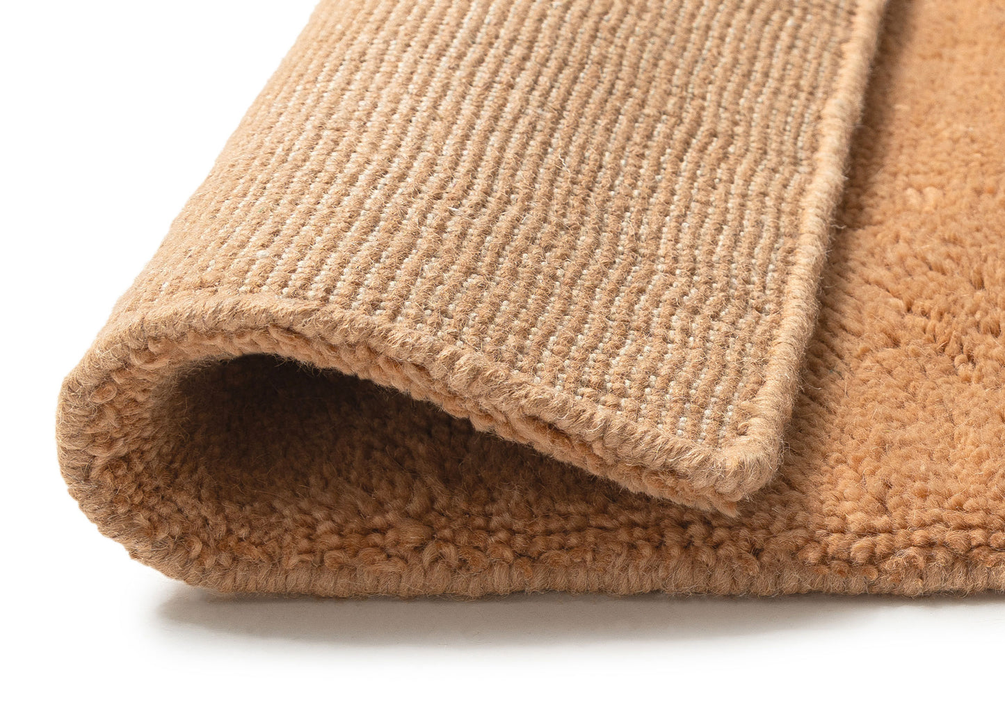 Monique Camel Wiggle Border Wool Rug