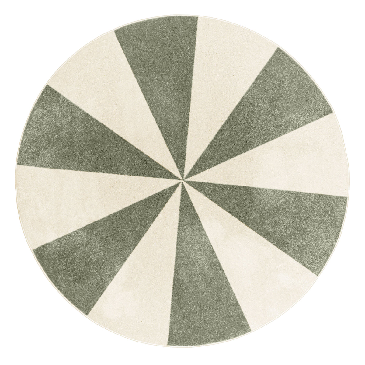 Mordi Green Pinwheel Round Rug