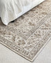 Moselle Beige and Brown Floral Distressed Rug