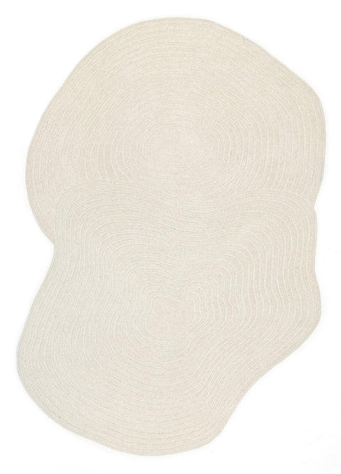 Nafiya Cream Abstract Cotton Washable Rug
